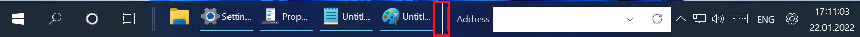 Toolbar separators and clock seconds aiding precise reading